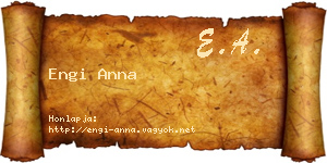 Engi Anna névjegykártya